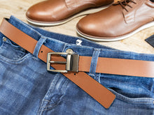 Load image into Gallery viewer, 1.25 Inch Reversible Leather Belt (DIY cut & shorten if desired)
