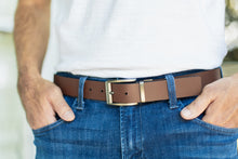 Load image into Gallery viewer, 1.25 Inch Reversible Leather Belt (DIY cut & shorten if desired)