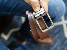 Load image into Gallery viewer, 1.25 Inch Reversible Leather Belt (DIY cut & shorten if desired)