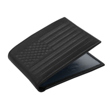 Load image into Gallery viewer, Carry-It-All Bifold Mens Leather Wallet (American Flag optional)