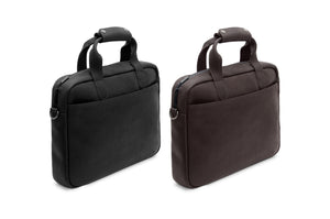 León Full Grain Leather Briefcase / Messenger Bag