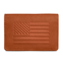 Load image into Gallery viewer, Passport Wallets - Boarding Pass, Cards, Cash, Coins, AirTag (American Flag optional)