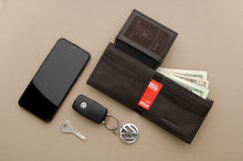 Load image into Gallery viewer, Carry-It-All Bifold Mens Leather Wallet (American Flag optional)