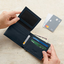 Load image into Gallery viewer, Carry-It-All Bifold Mens Leather Wallet (American Flag optional)