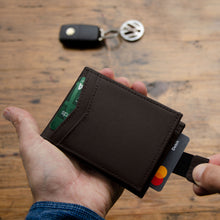 Load image into Gallery viewer, Pull Tab Front Pocket Wallet (Cards, Cash, Coins, AirTag)