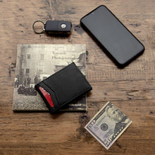 Load image into Gallery viewer, Pull Tab Front Pocket Wallet (Cards, Cash, Coins, AirTag)
