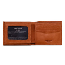 Load image into Gallery viewer, Carry-It-All Bifold Mens Leather Wallet (American Flag optional)
