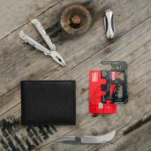 Load image into Gallery viewer, Carry-It-All Bifold Mens Leather Wallet (American Flag optional)