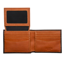 Load image into Gallery viewer, Carry-It-All Bifold Mens Leather Wallet (American Flag optional)