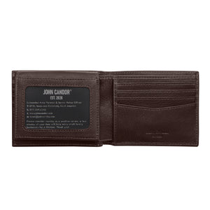 Carry-It-All Bifold Mens Leather Wallet (American Flag optional)
