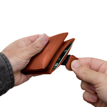 Load image into Gallery viewer, Pull Tab Front Pocket Wallet (Cards, Cash, Coins, AirTag)