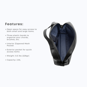 Stash-n-go Full Grain Leather Pouch (Tech, Toiletry Bag, Dopp Kit)