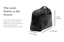 Load image into Gallery viewer, Stash-n-go Full Grain Leather Pouch (Tech, Toiletry Bag, Dopp Kit)
