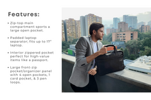 Load image into Gallery viewer, León Full Grain Leather Briefcase / Messenger Bag (Final Sale)