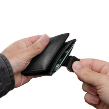Load image into Gallery viewer, Pull Tab Front Pocket Wallet (Cards, Cash, Coins, AirTag)