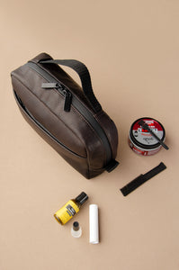 Stash-n-go Full Grain Leather Pouch (Tech, Toiletry Bag, Dopp Kit)