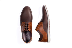 Two Tone Bold in Brown Leather Shoes