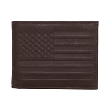 Load image into Gallery viewer, Carry-It-All Bifold Mens Leather Wallet (American Flag optional)