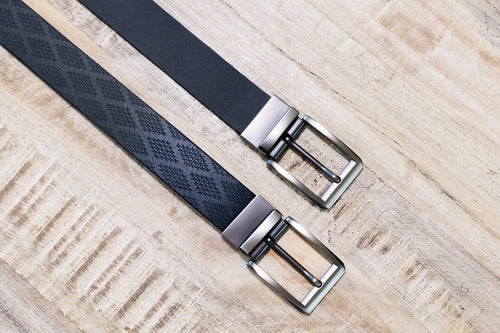 1.25 Inch Reversible Leather Belt (DIY cut & shorten if desired)