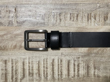 Load image into Gallery viewer, Black thick leather belt
