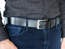 Load image into Gallery viewer, John Candor black thick leather belt
