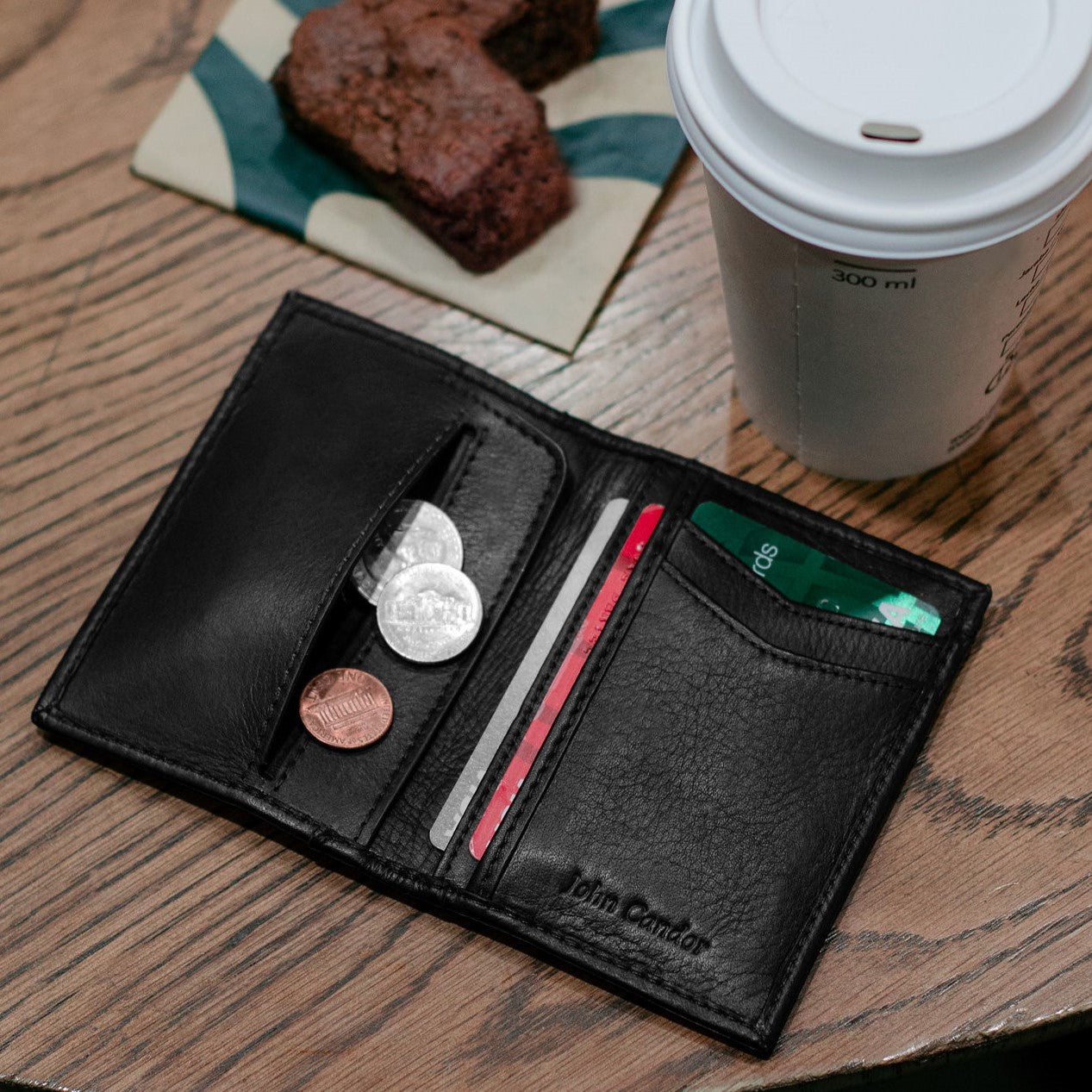 Vertical Small leather wallet
