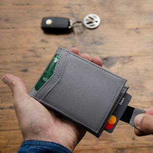 Pull Tab Front Pocket Wallet (Cards, Cash, Coins)