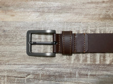 Load image into Gallery viewer, brown thick leather belt
