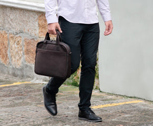 León Leather Briefcase / Messenger Bag