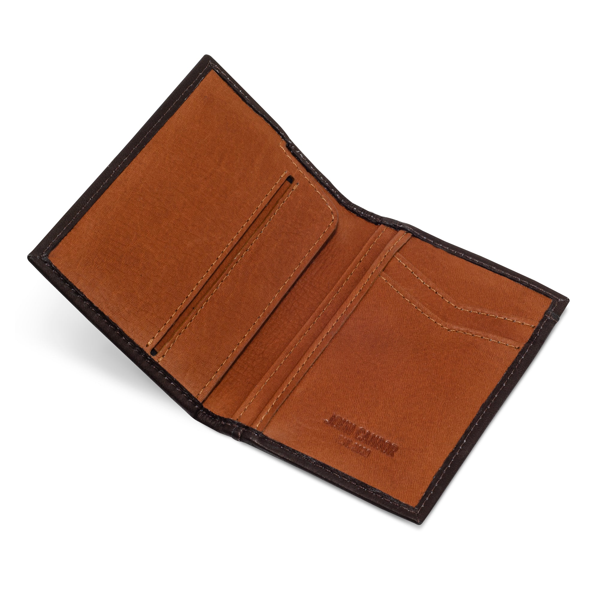 『Hollywood Wallet BROWN』 Slim Vertical Wallets (Cards, Cash, Coins) – John Candor