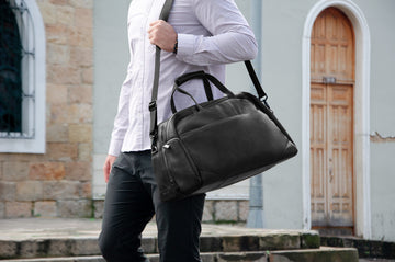 F34 Travel Duffel Bag in Leather | VOCIER